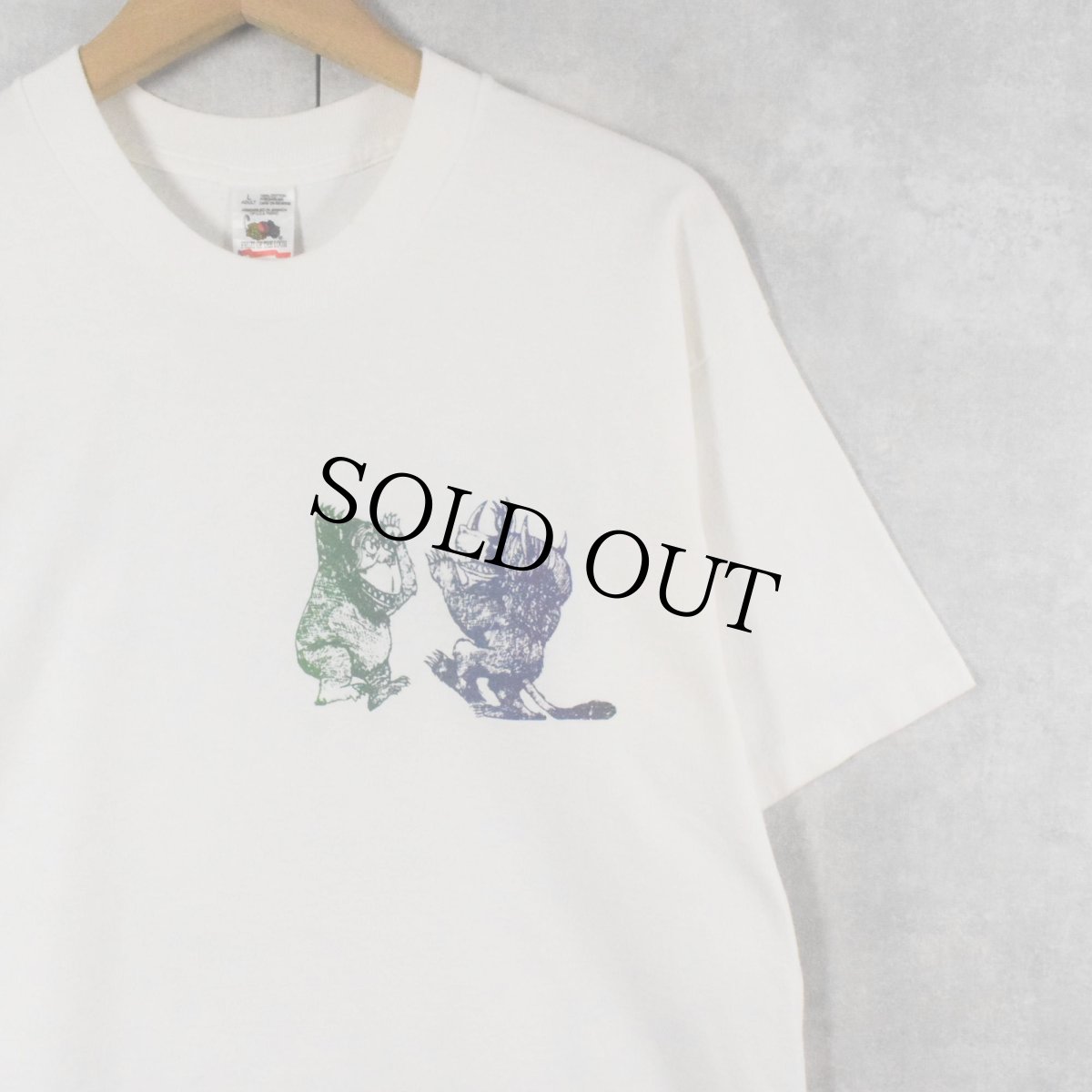 画像2: 90's かいじゅうたちのいるところ USA製 絵本プリントTシャツ L (2)