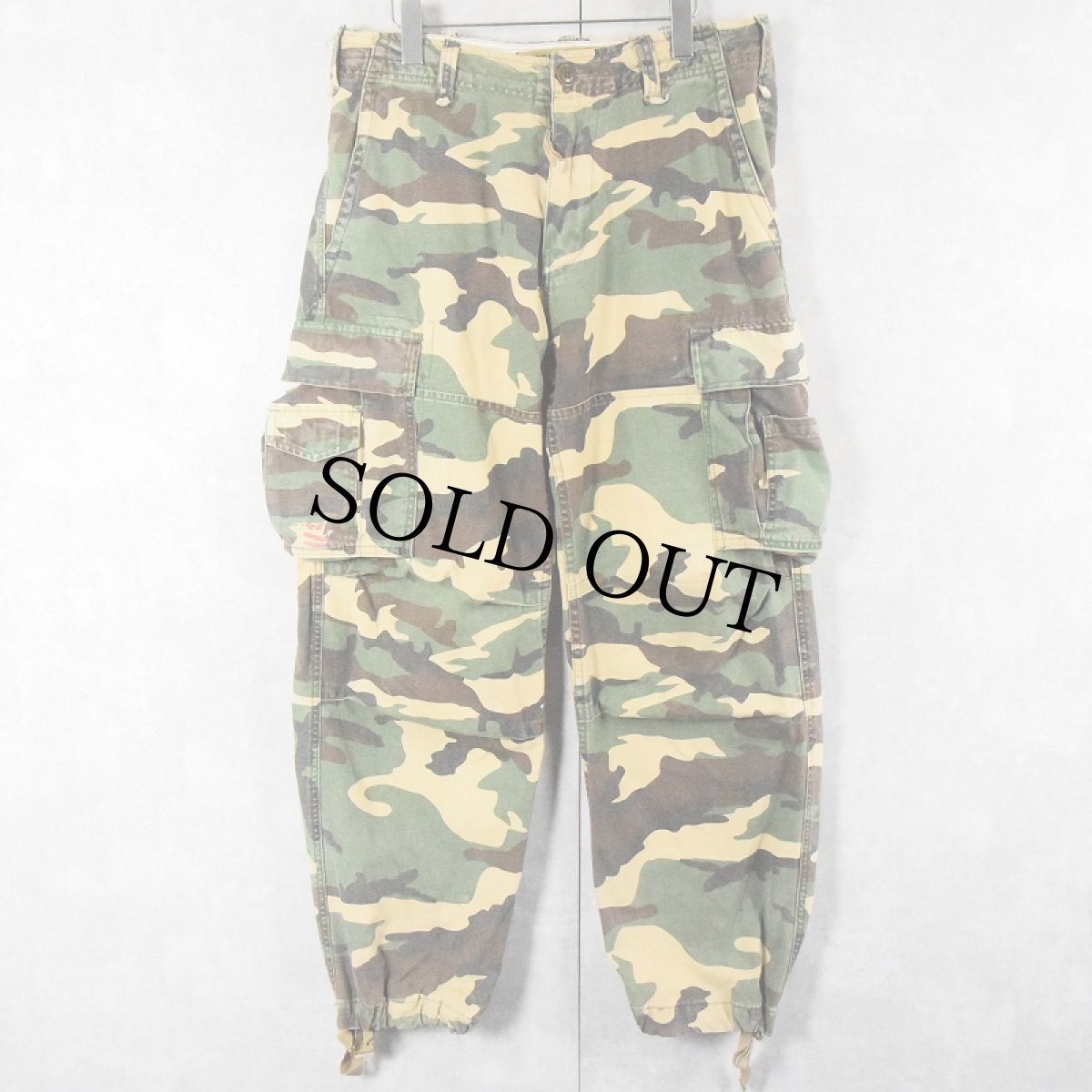 画像1: Abercrombie&Fitch カモ柄 コットンカーゴパンツ SIZE20-34 (1)