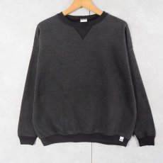 画像1: RUSSELL ATHLETIC 前V フェードスウェット BLACK YOUTH XL (1)