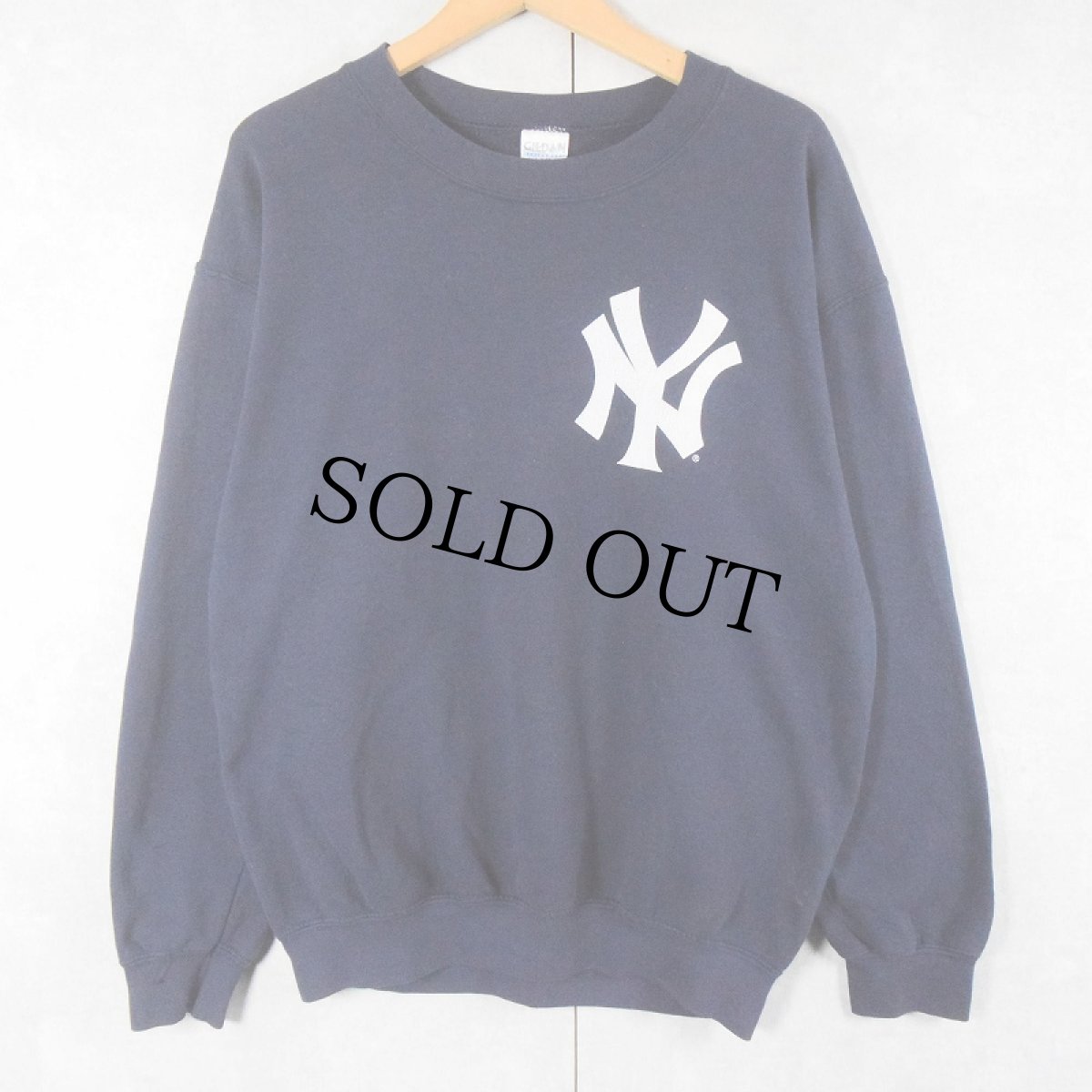 画像1: New York Yankees ロゴプリントスウェット NAVY M (1)