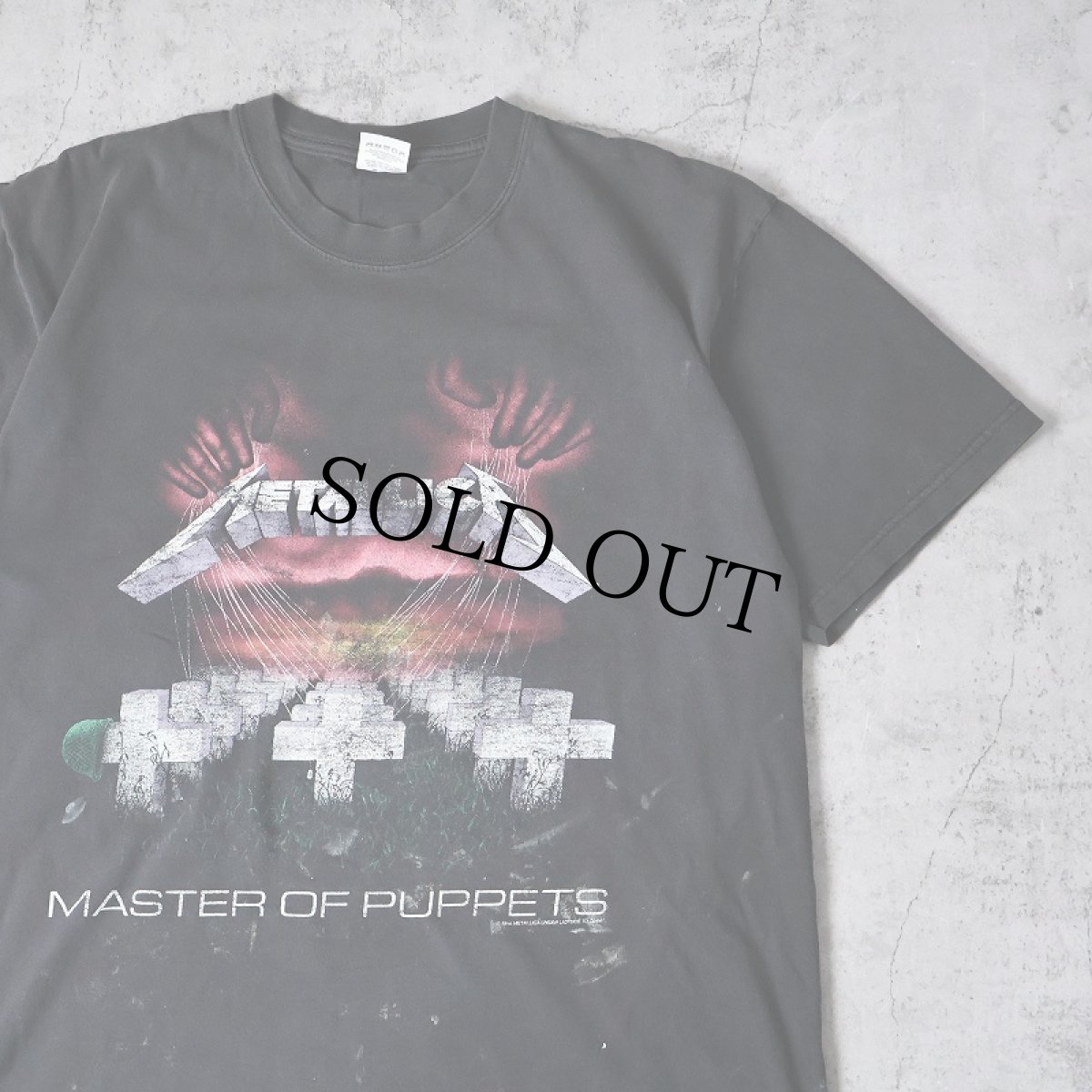 画像1: 90's METALLICA "MASTER OF PUPPETS" ヘヴィメタルバンドプリントTシャツ L (1)