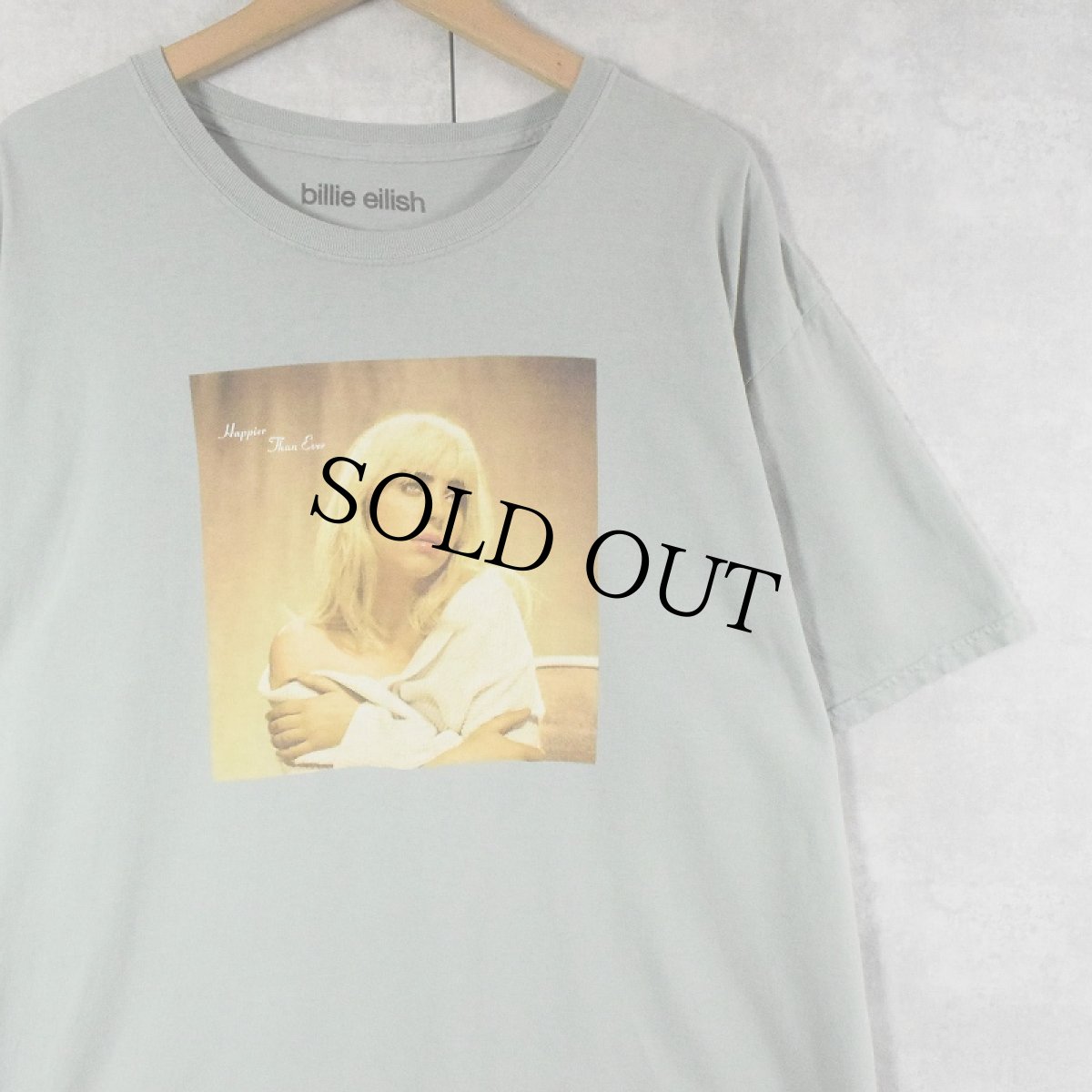画像1: Billie Eilish "Happier Than Ever" ミュージシャンTシャツ XL (1)