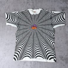 画像1: 90's マッシュルーム サイケデリック 大判プリントTシャツ XL (1)