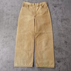 画像1: 40's THE AMERICAN BRAND SANFORIZED シンチバック コットンダックパンツ W33 (1)