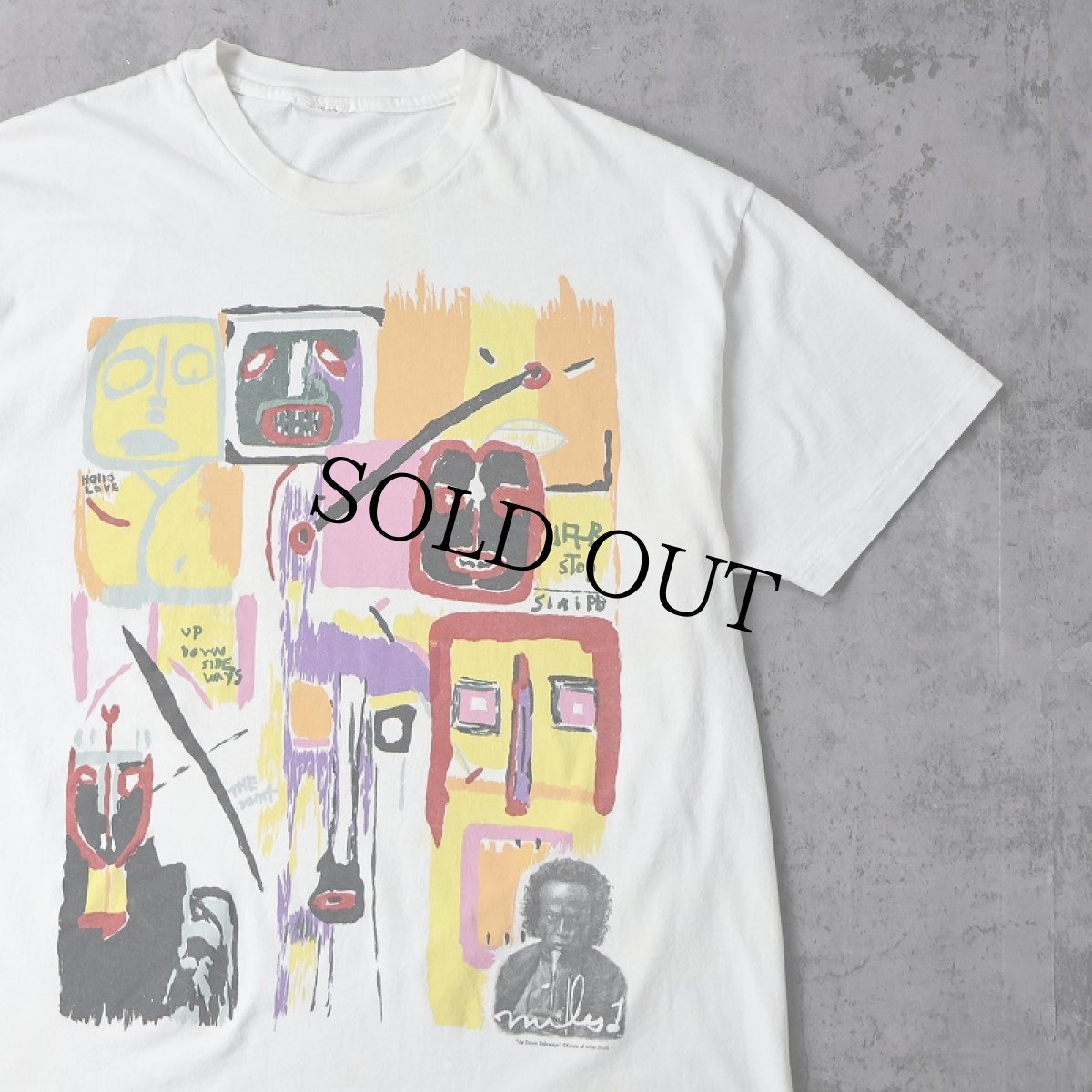 画像1: 90's Miles Davis "Up Down Sideways" JVC Jazz Festival 1994 ジャズミュージシャン プリントTシャツ  (1)