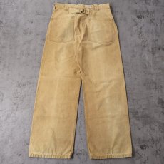 画像2: 40's THE AMERICAN BRAND SANFORIZED シンチバック コットンダックパンツ W33 (2)