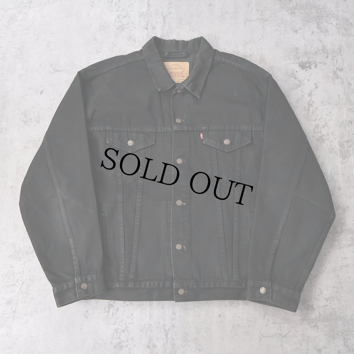 画像1: 90's Levi's 70507 USA製 ブラックデニムジャケット XL (1)