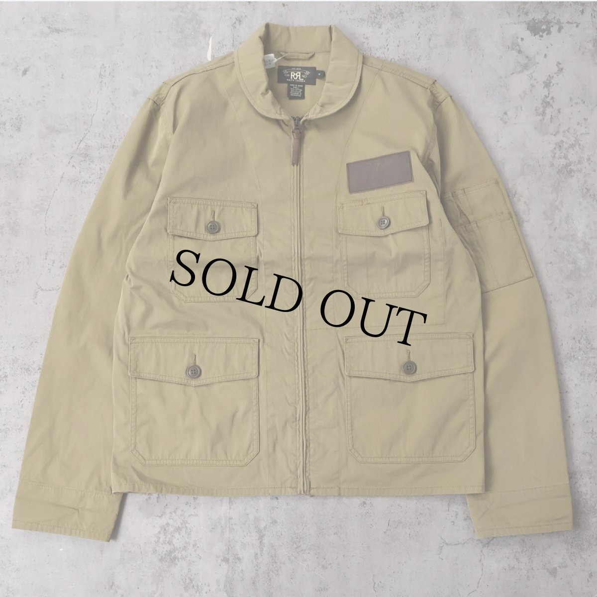 画像1: Ralph Lauren RRL  "U.S.NAVY TYPE" コットン×ナイロン サマーフライトジャケット M (1)