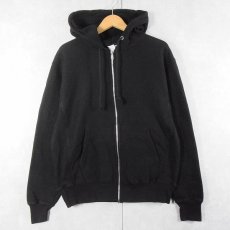 画像1: 2000's Champion REVERSE WEAVE 無地スウェットジップパーカー BLACK M (1)