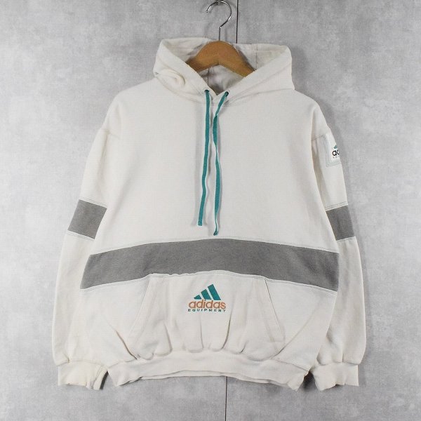 90s 90年代 アディダスエキップメント 白 ホワイト パーカー