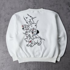 画像2: 90's Disney DESIGNS USA製 "101 DALMATIANS" キャラクタープリントスウェット S (2)