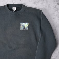 画像1: 90's VISION STREET WEAR "MTV EARTH INSANE ASYLUM OF THE UNIVERSE" プリントスウェット M (1)