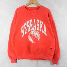 画像1: 90's RUSSELL ATHLETIC USA製 "HIGH COTTON" 前V プリントスウェット XL (1)