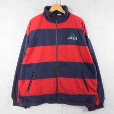 画像1: 90's adidas EQUIPMENT ポリエステル×コットン 切り替えデザインジャケット XL (1)