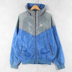 画像1: 80's NIKE 紺タグ 切り替えナイロンジャケット XL (1)