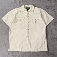画像1: 80〜90's POLO COUNTRY Ralph Lauren コットンポプリン サファリシャツ M (1)