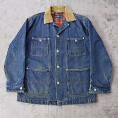画像1: 90's Ralph Lauren ネルライナー デニムカバーオール M (1)