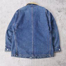 画像2: 90's Ralph Lauren ネルライナー デニムカバーオール M (2)