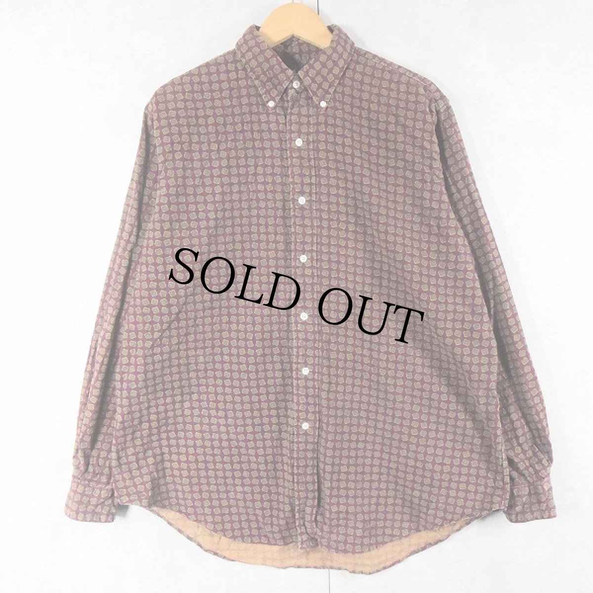 画像1: Ralph Lauren "CLASSIC FIT" 総柄 コーデュロイボタンダウンシャツ M (1)