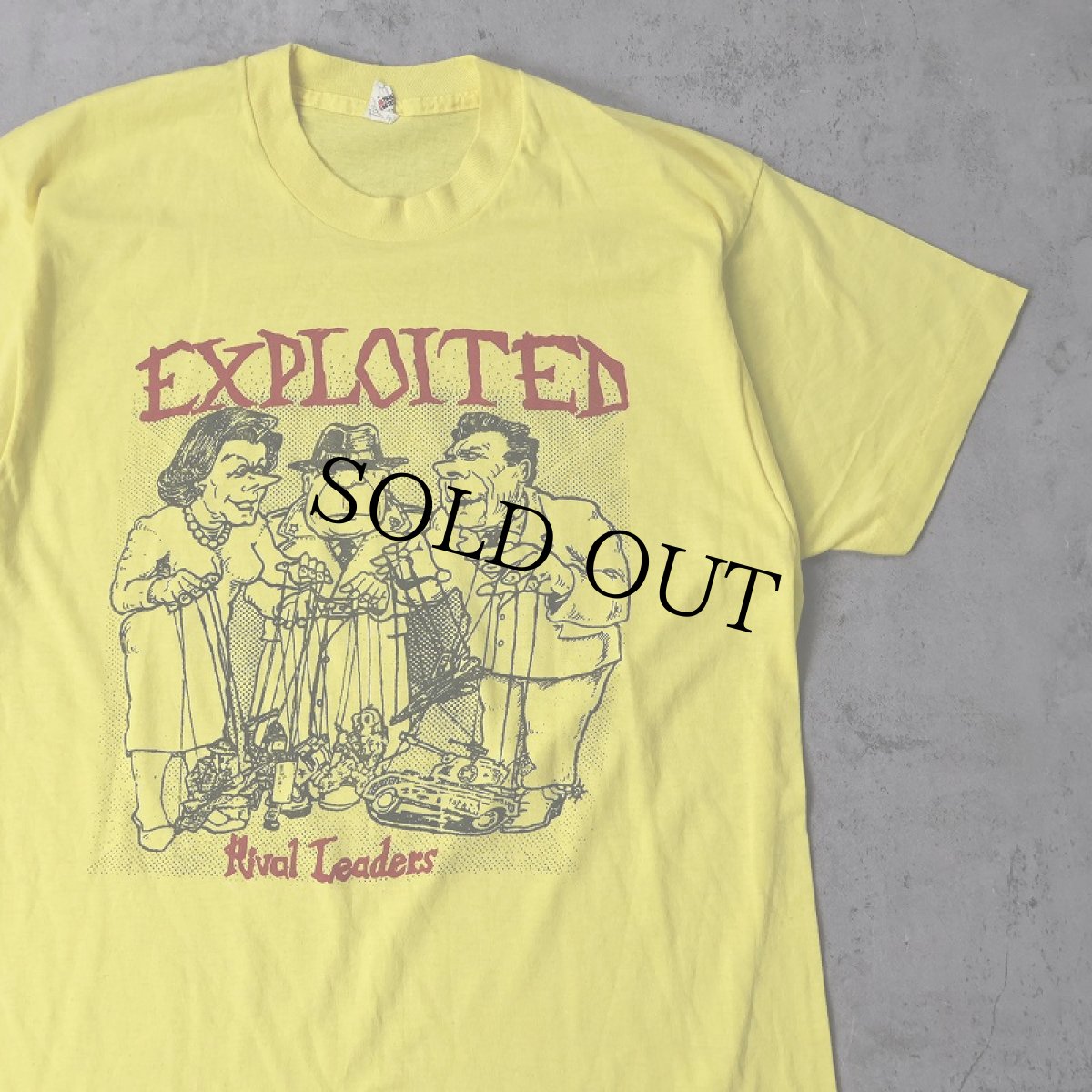 画像1: 80's The Exploited USA製 "Rival Leaders" パンクロックバンドプリントTシャツ XL (1)
