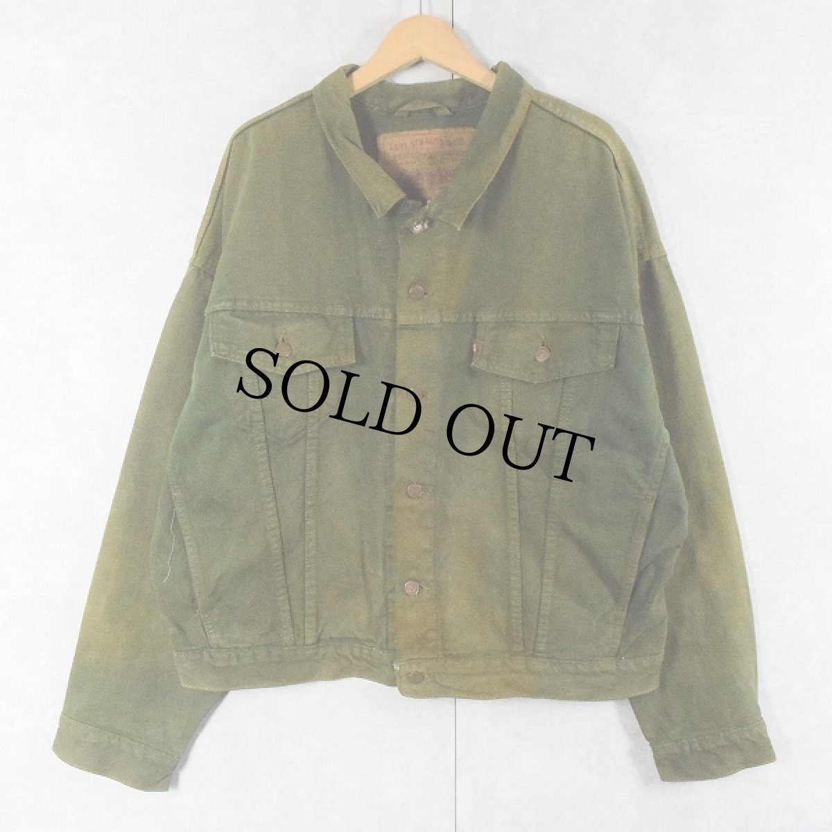 画像1: 90's Levi's 70598 USA製 後染め カラーデニムジャケット XL (1)