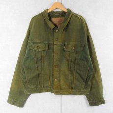 画像1: 90's Levi's 70598 USA製 後染め カラーデニムジャケット XL (1)