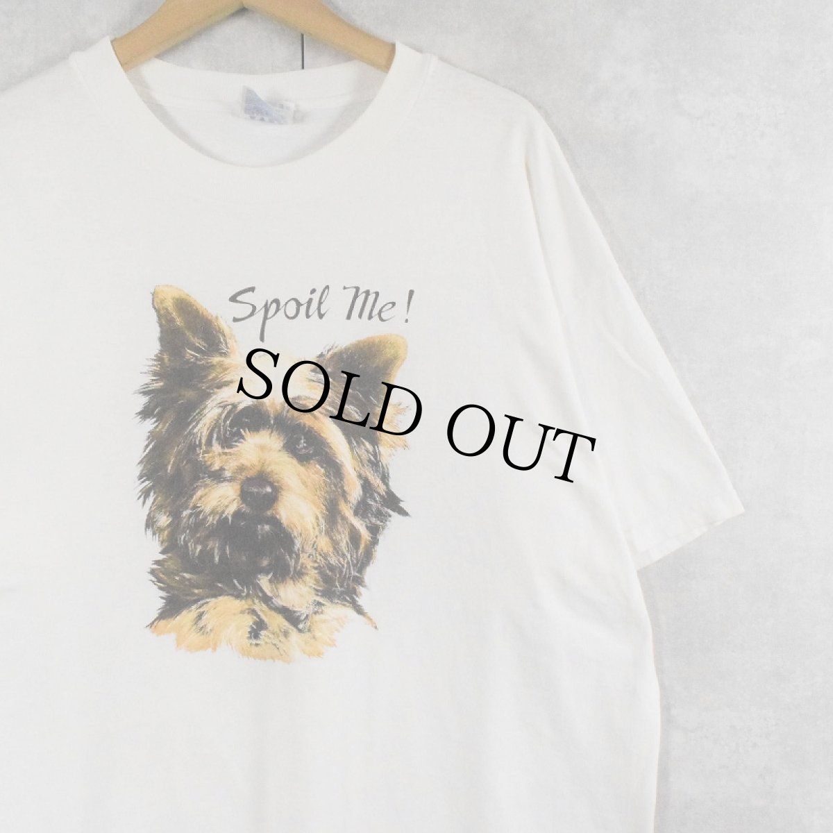 画像1: "Spoil me!" 犬プリントTシャツ XL (1)