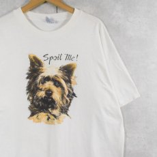 画像1: "Spoil me!" 犬プリントTシャツ XL (1)