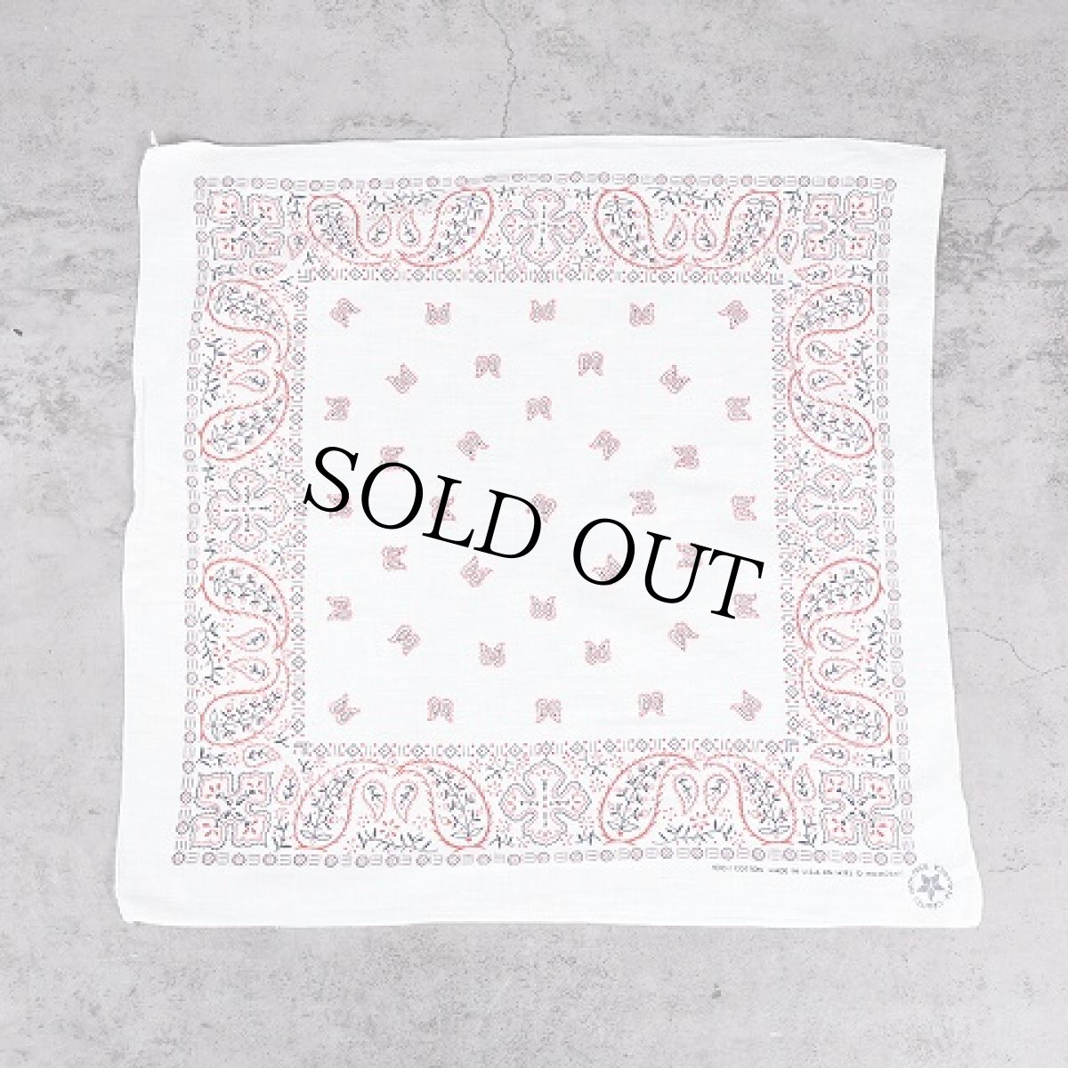 画像2: 80's WAMCRAFT USA製 ペイズリー柄 バンダナ (2)