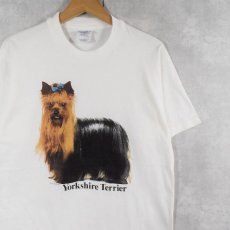 画像1: 90's USA製 "Yorkshire Terrier" 犬プリントTシャツ M (1)