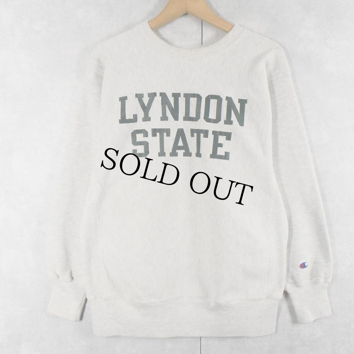 画像1: 90's Champion REVERSE WEAVE "LYNDON STATE" プリントスウェット L (1)