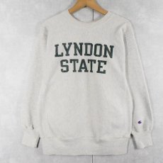 画像1: 90's Champion REVERSE WEAVE "LYNDON STATE" プリントスウェット L (1)
