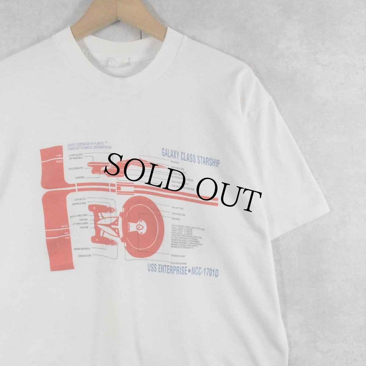 画像1: 90's STAR TREK The Next Generation テレビドラマプリントTシャツ XL (1)