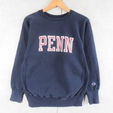 画像2: 90's Champion REVERSE WEAVE "PENNSYLVANIA" バックプリントスウェット NAVY M (2)