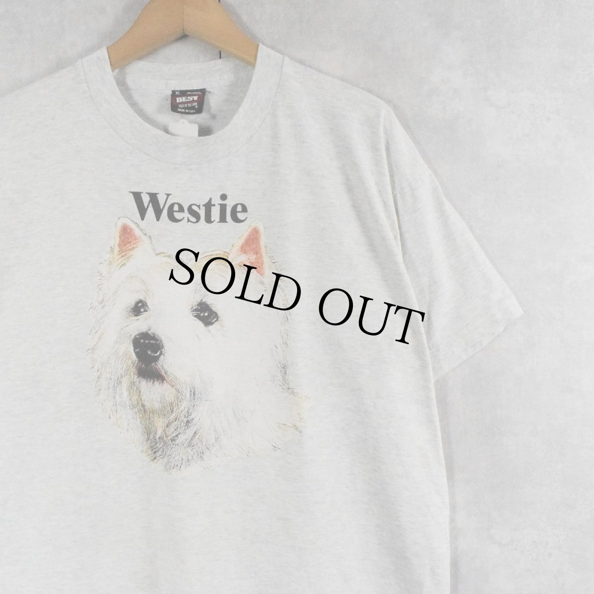 画像1: 90's USA製 "Westie" 犬プリントTシャツ XL (1)