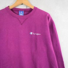 画像1: 90's Champion USA製 ロゴ刺繍 前V スウェット XXL (1)