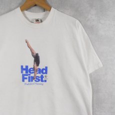 画像1: 90's Parkland Nursing "Head First." 病院プリントTシャツ XL (1)