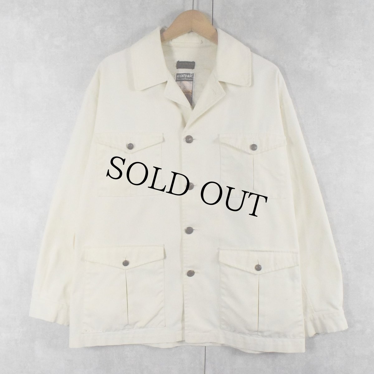 画像1: 60〜70's MIGHTY-MAC × Abercrombie & Fitch コットンサファリジャケット (1)