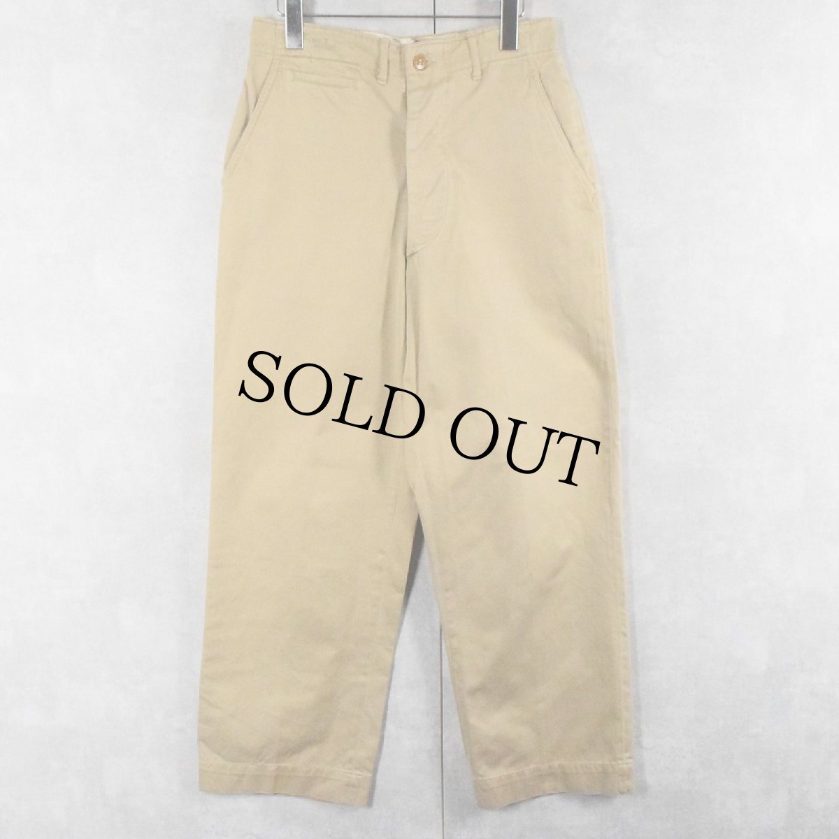 画像1: 〜50's U.S.ARMY チノトラウザーズ W29 (1)