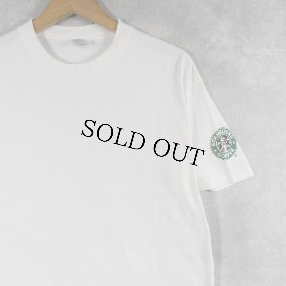 画像2: 2000's STARBUCKS COFFEE "New to the Neighborohood!" プリントTシャツ M (2)