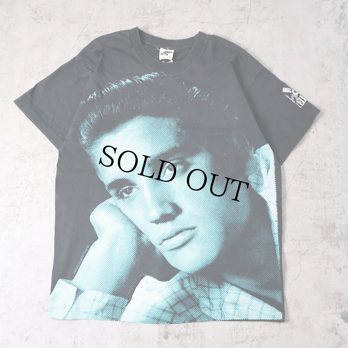 画像1: 【SALE】 90's Elvis Presley USA製 ミュージシャン 大判プリントTシャツ XL (1)