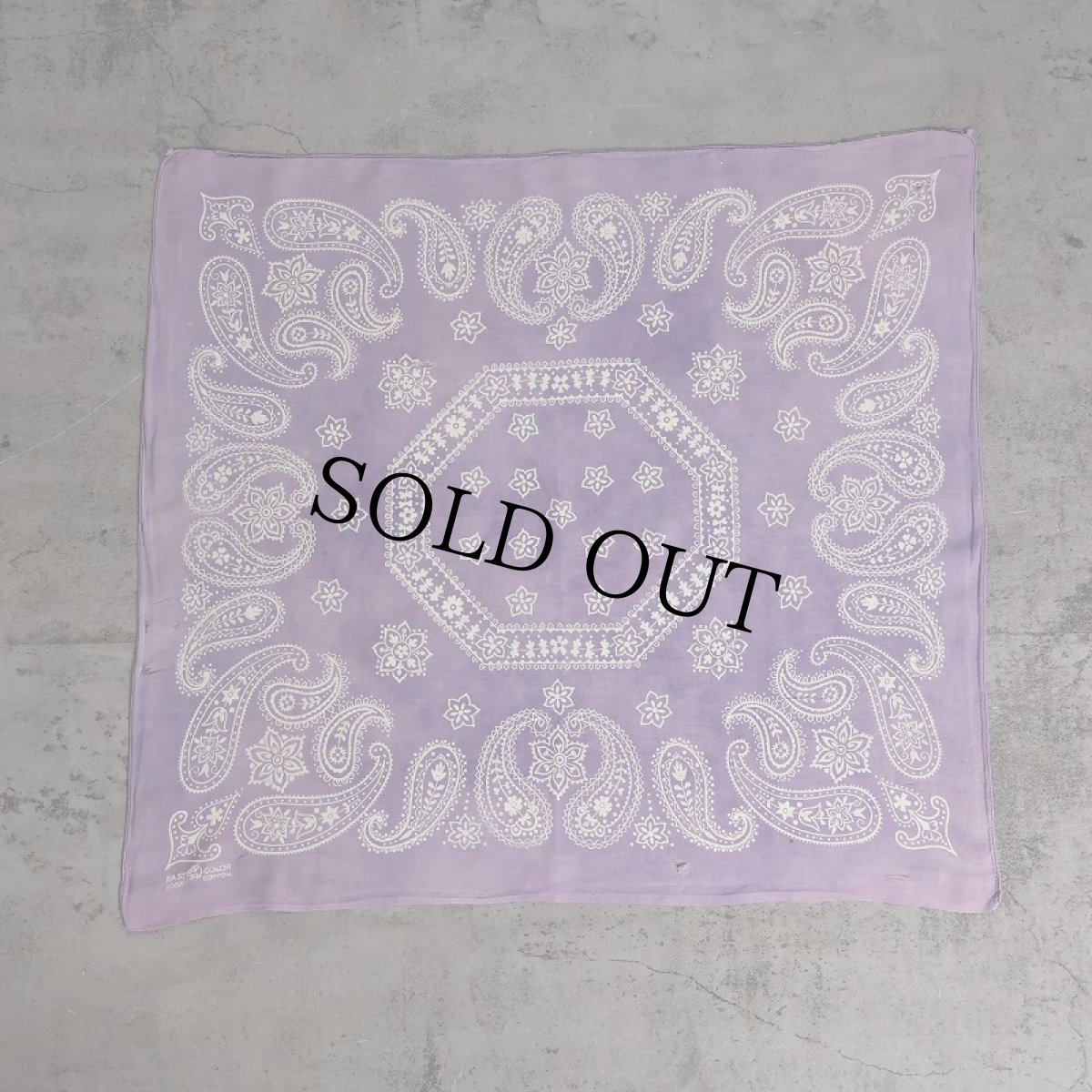 画像2: 60's エレファントブランド ペイズリー柄 バンダナ 上鼻 (2)