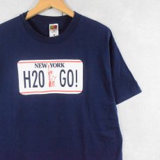 画像1: H2O "GO" ハードコアパンクバンドTシャツ NAVY L (1)