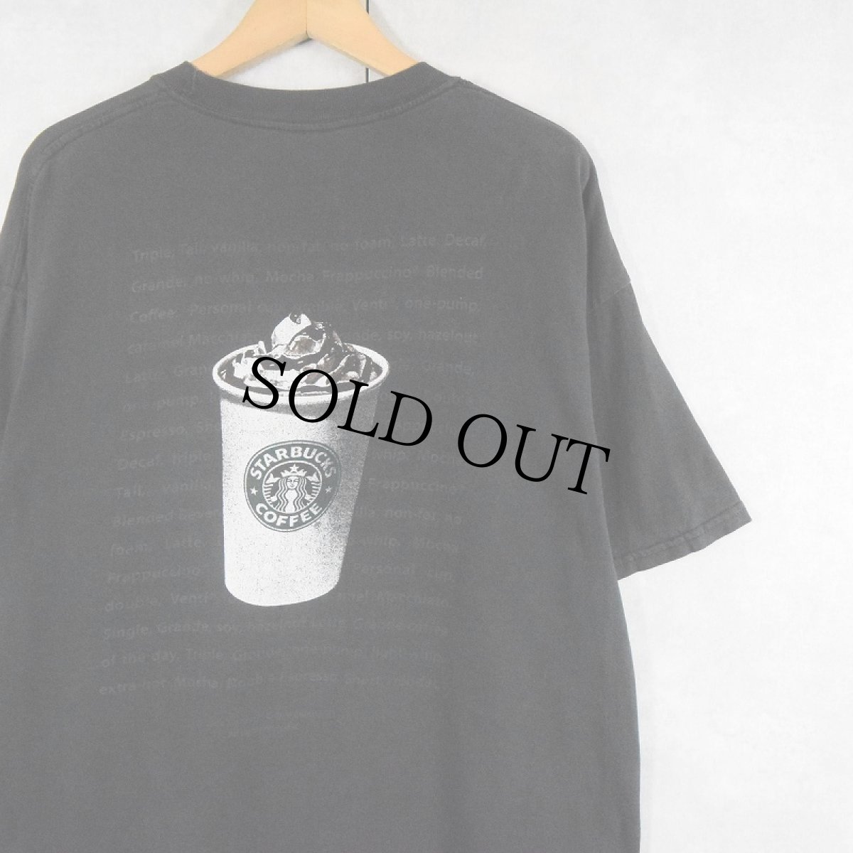 画像1: STARBUCKS COFFEE "You call it. We'll make it." プリントTシャツ BLACK XL (1)