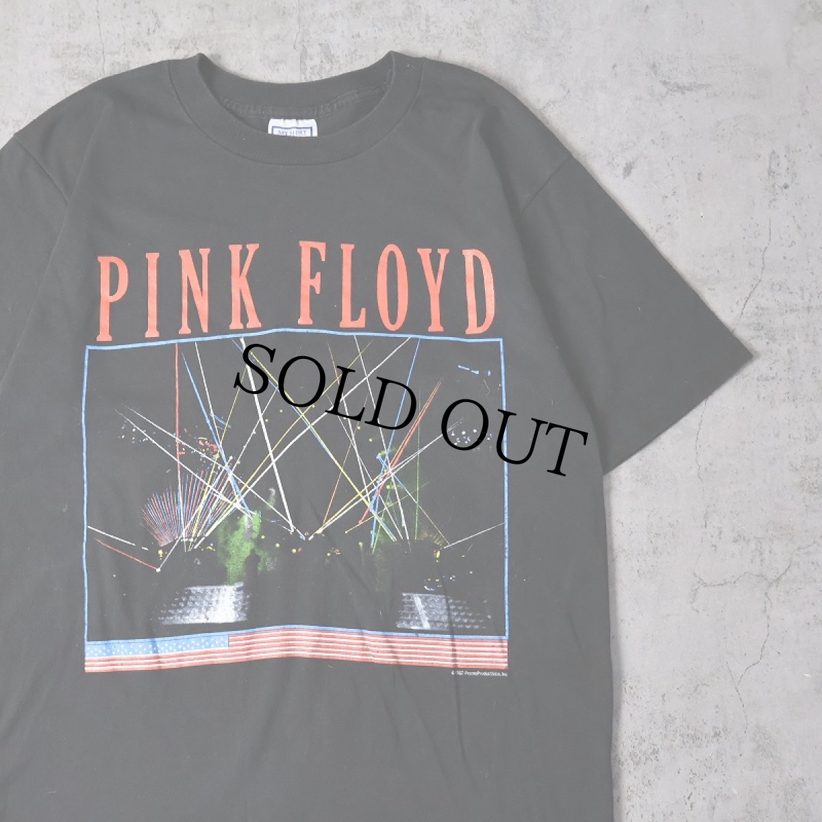 画像1: 80's PINK FLOYD USA製 ロックバンドツアープリントTシャツ XL (1)