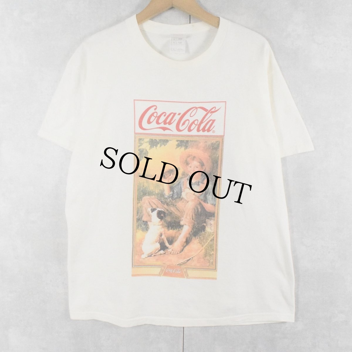 画像1: Coca-Cola 飲料メーカー プリントTシャツ L (1)