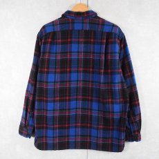 画像2: 90's PENDLETON チェック柄 ウールシャツ L (2)