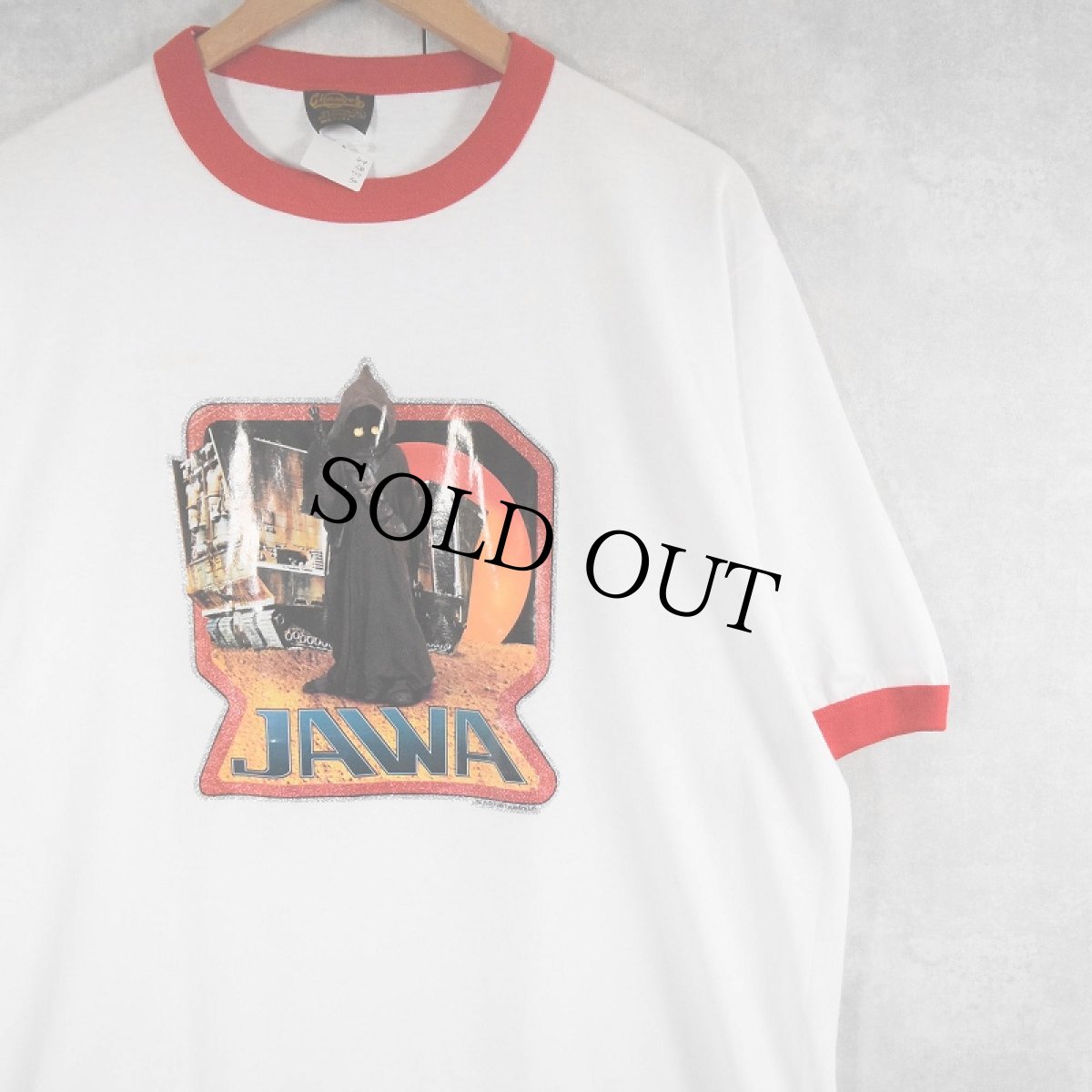 画像1: 90's STAR WARS USA製 "JAWA" キャラクタープリントリンガーTシャツ DEADSTOCK XL (1)