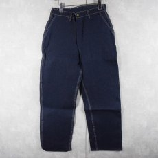 画像2: 90's OSHKOSH USA製 デニムペインターパンツ フラッシャー付き DEADSTOCK W31 (2)