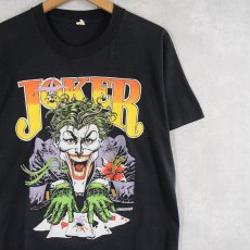 画像1: 80's D.D.COMICS USA製 "JOKER" キャラクタープリントTシャツ BLACK L (1)